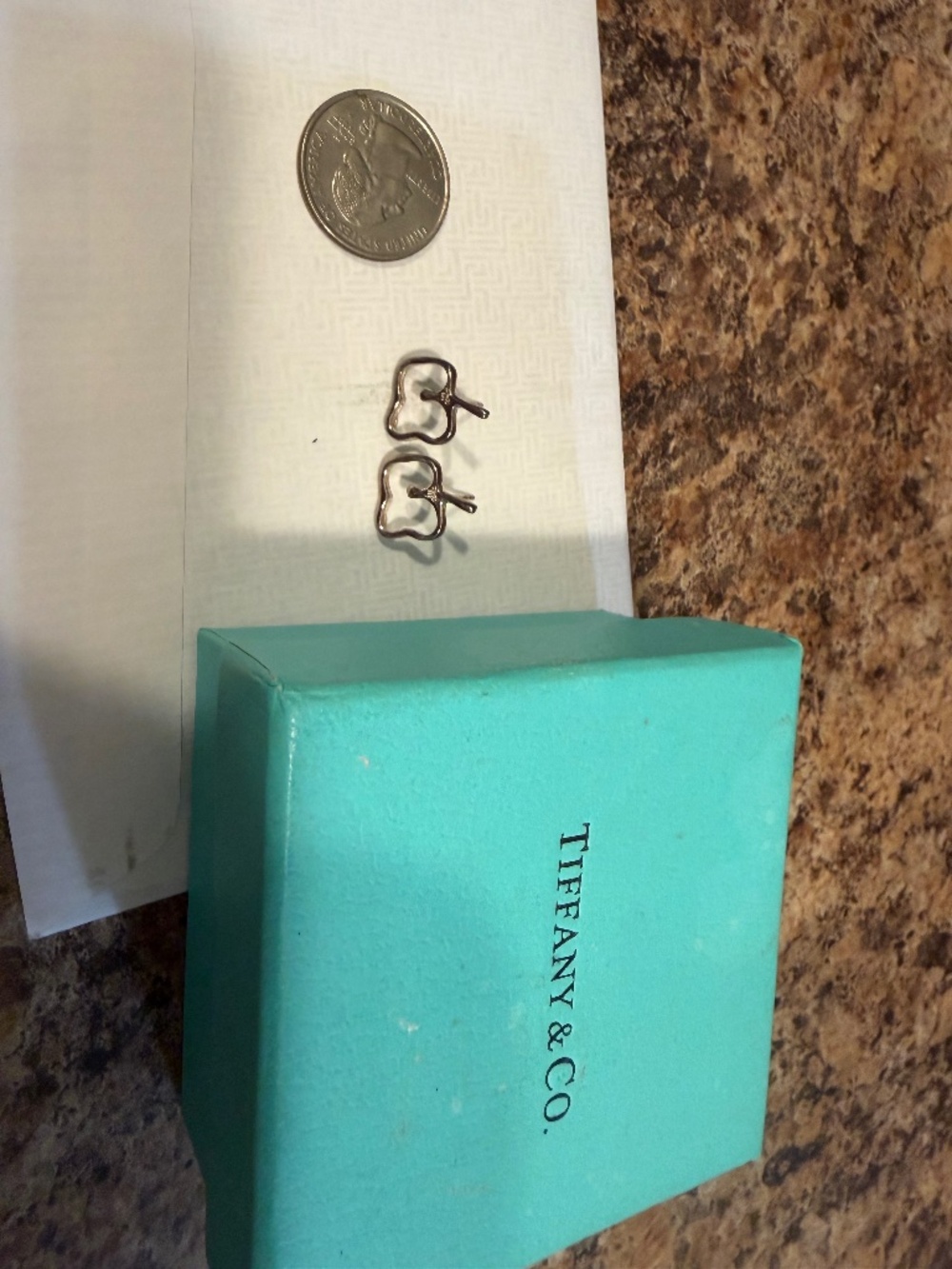 Authentic Tiffany & Co  apple earrings.